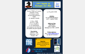 TOURNOI RAPIDE LE 22 JUILLET A BOULOGNE SUR MER